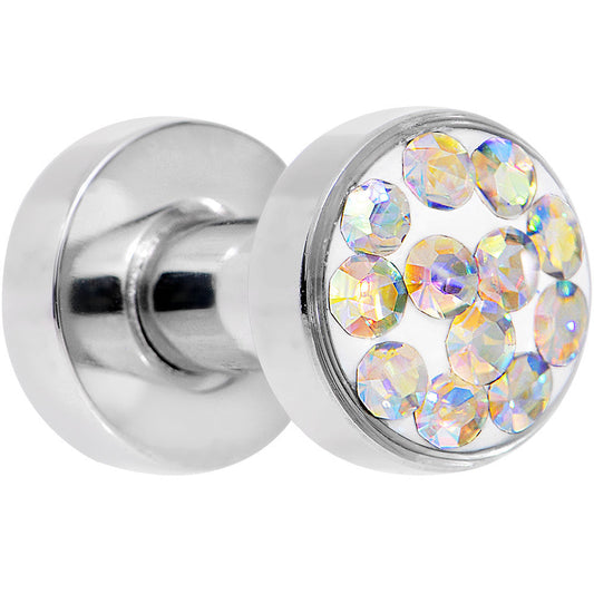 8G Aurora Ferido Crystal Steel Screw Fit Plug Set
