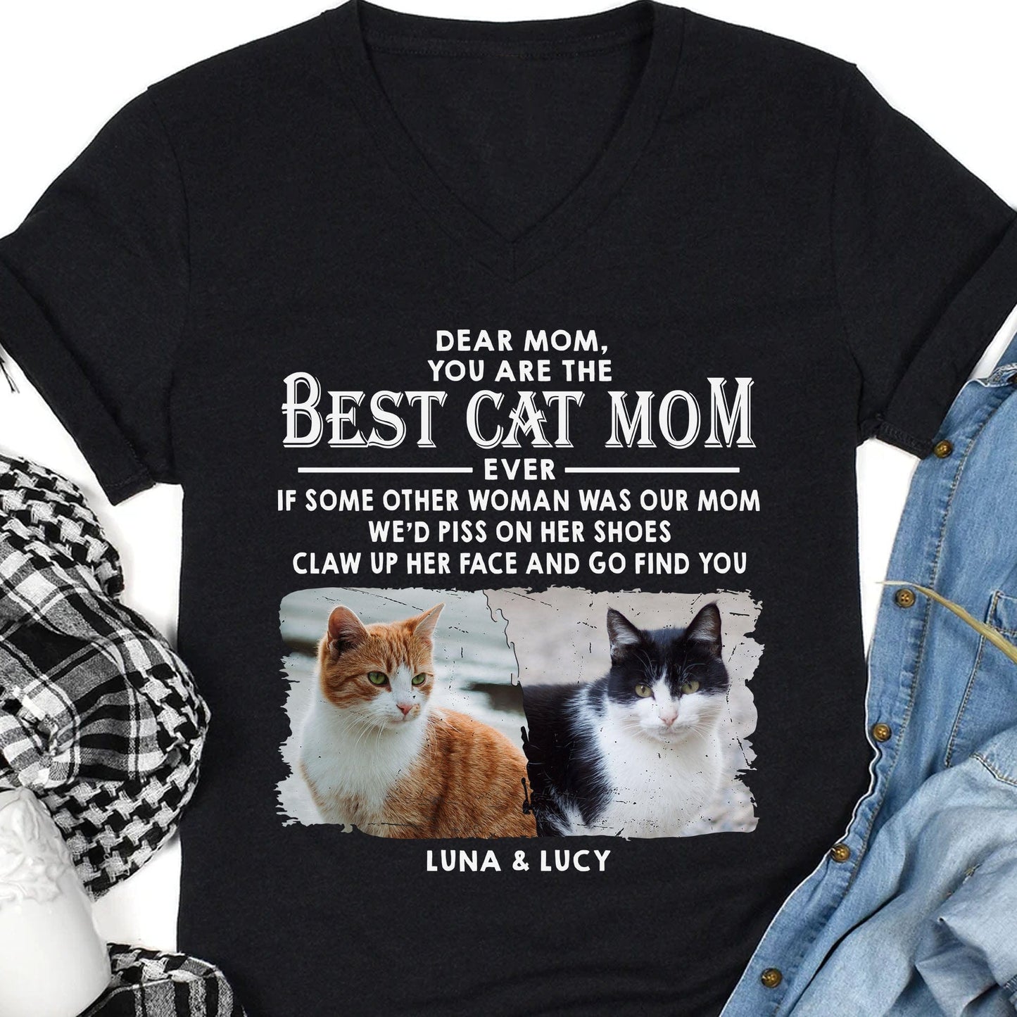 Cats Go Find You Personalized Custom Photo Cat Shirt C606