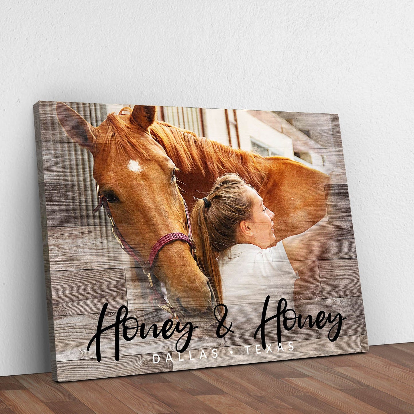 Wooden Animal Portrait Sign | Personalized Canvas Wall Art