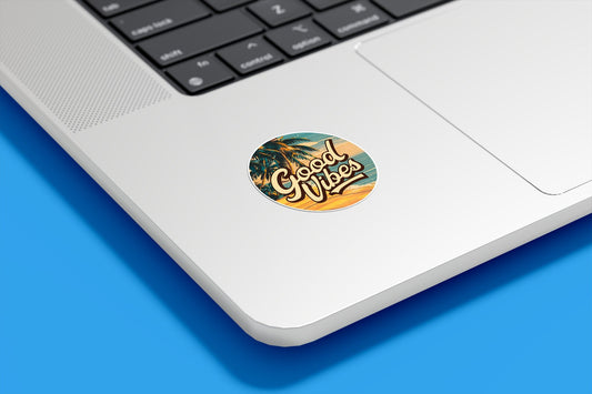 Good Vibes Tropical Beach Vinyl Sticker