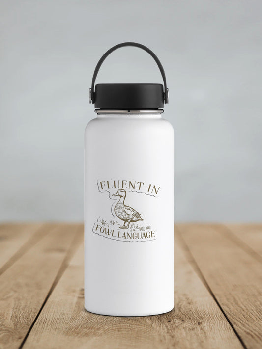 Fluent In Fowl Language Vinyl Sticker