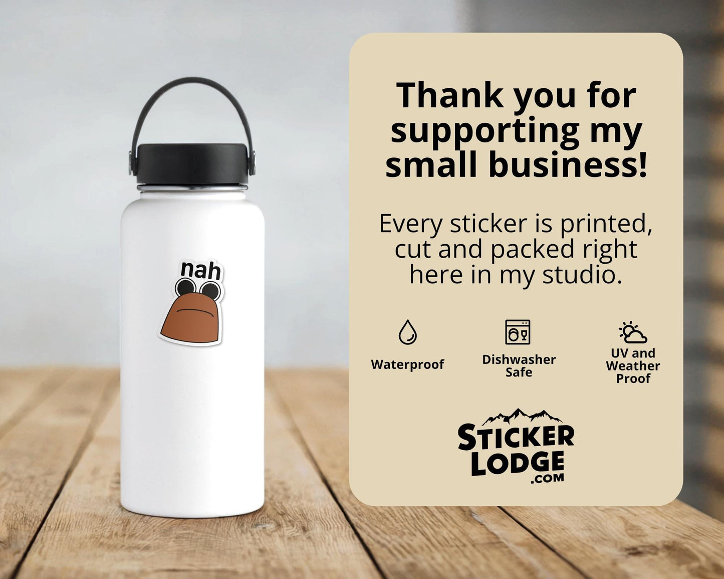 Nah Marcus The Worm Vinyl Sticker