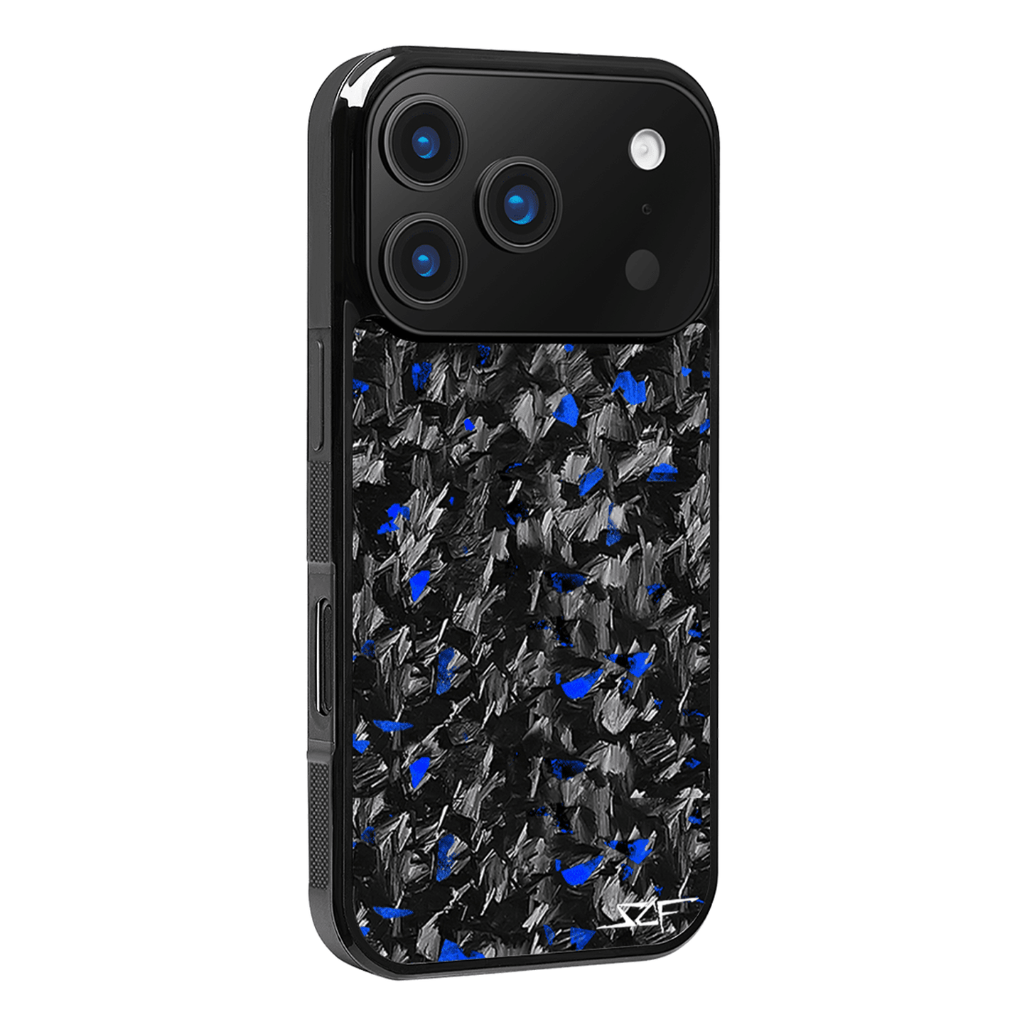 iPhone | Blue Flake Real Forged Carbon Fiber Phone Case | CLASSIC Series