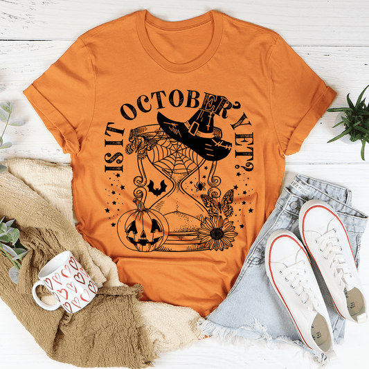 Is It October Yet Pumpkin Tee-1