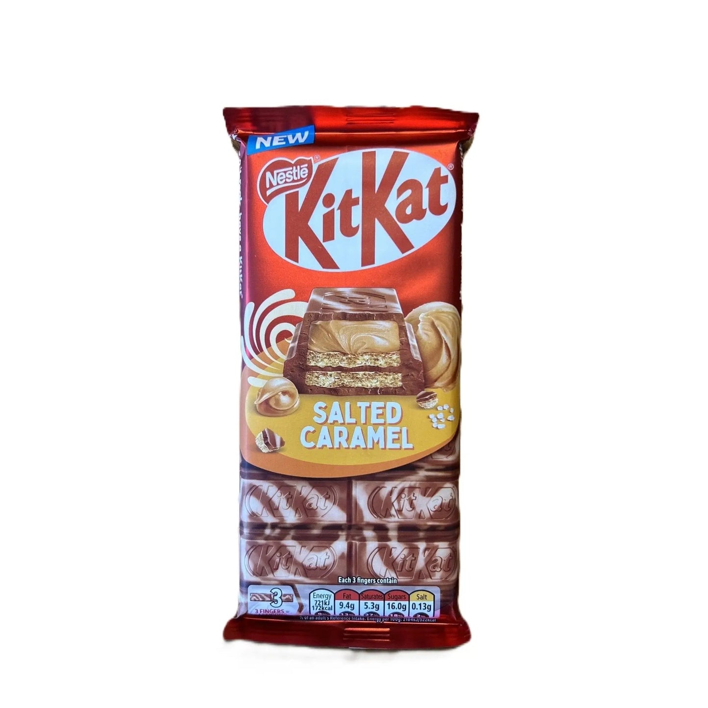 KitKat Salted Caramel Chocolate Sharing Bar – Breakable Wafer Bar 120g (UK)