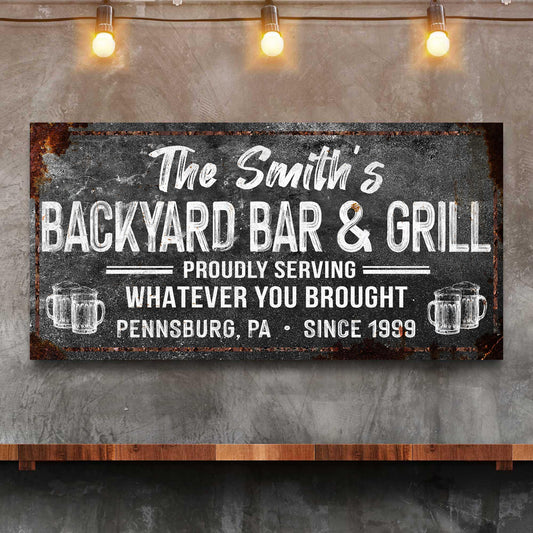 Backyard Bar & Grill Sign XXIII