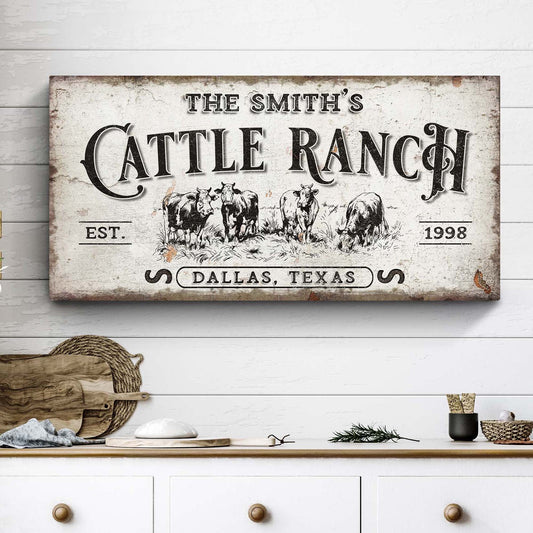 Branded Cattle Ranch Sign