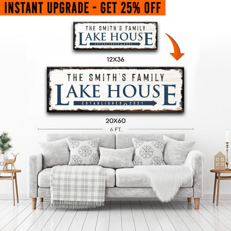 Upgrade Your 'Lake House' (Style 1) Canvas To 20x60 Inches
