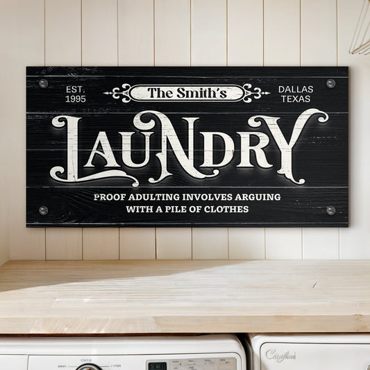 Laundry Room Sign VII