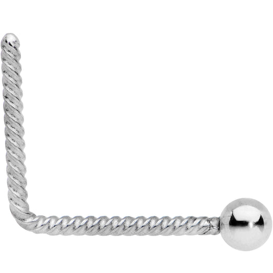 2mm Ball End So Twisted L Shaped Nose Ring