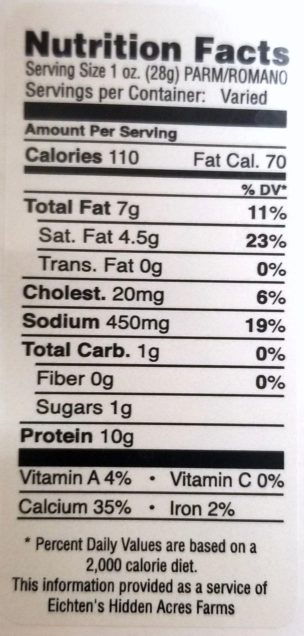 Parmesan Cheese 8 oz Wedge