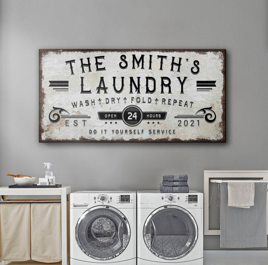 Personalized Laundry Room Sign