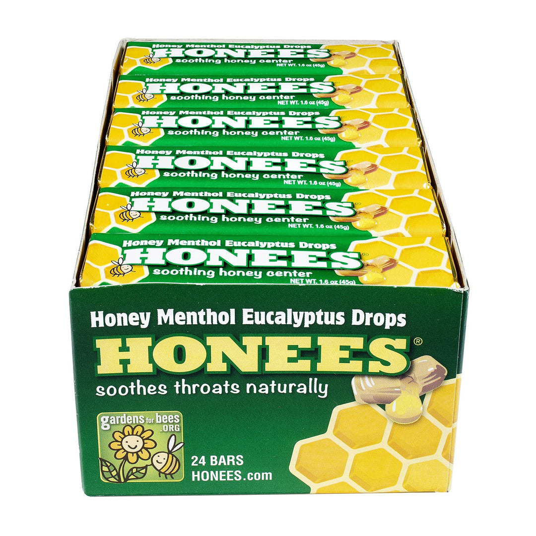 Honees Menthol Eucalyptus Honey Filled Drops 24pk