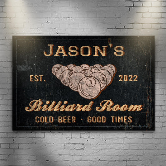 Billiard Room Sign