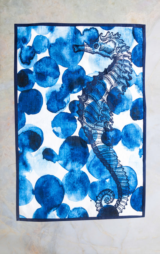 SHIBORI SEAHORSE TEA TOWEL