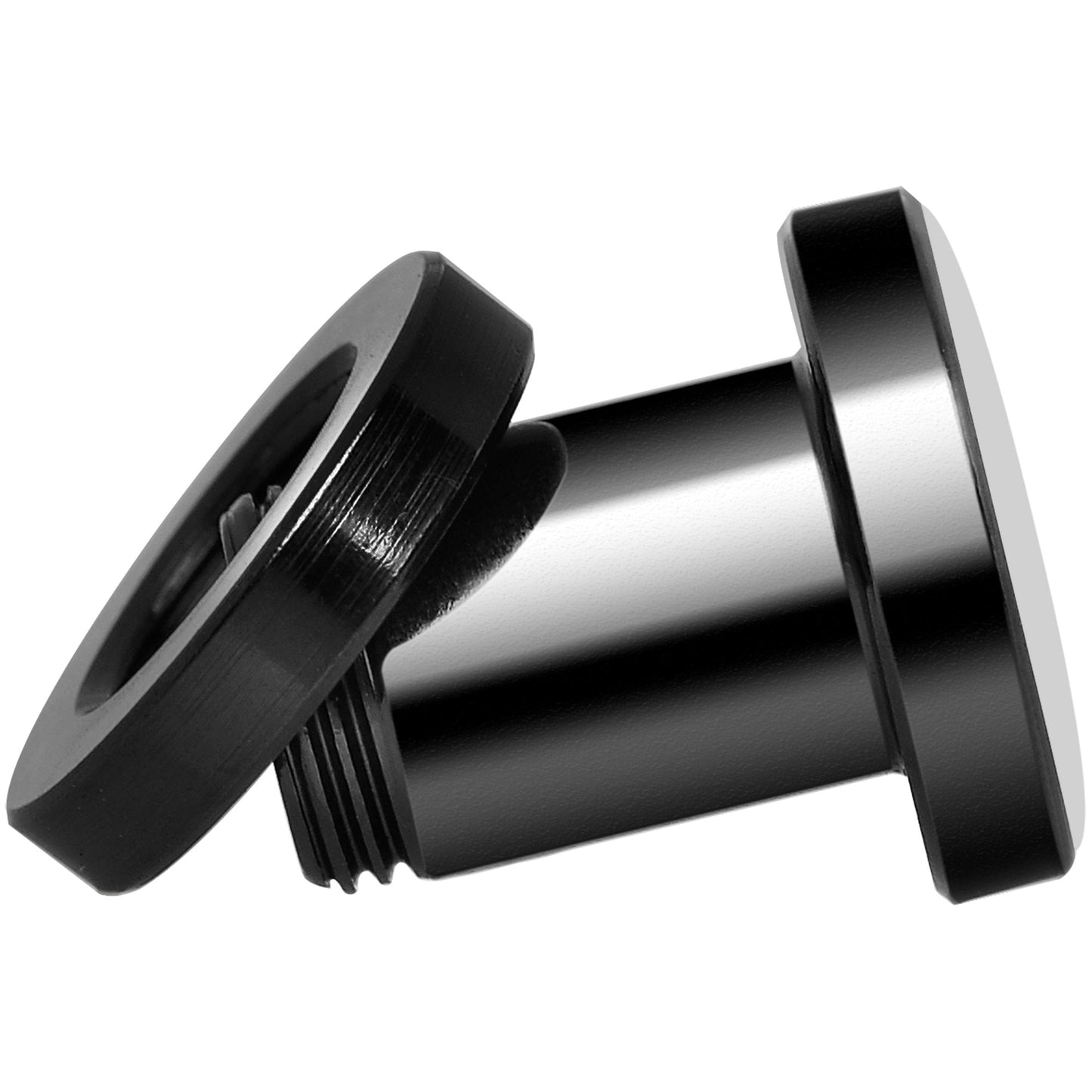 Green Black Skull Black Anodized Screw Fit Plug Set 2G