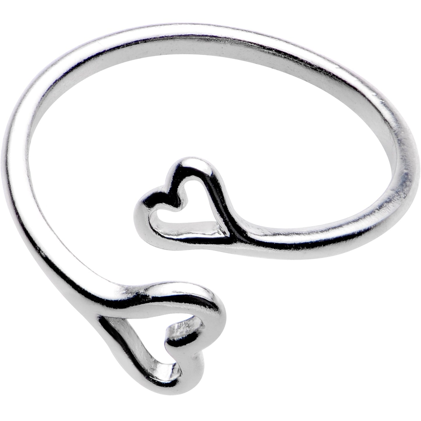 Silver Plated Heart of Hearts Toe Ring