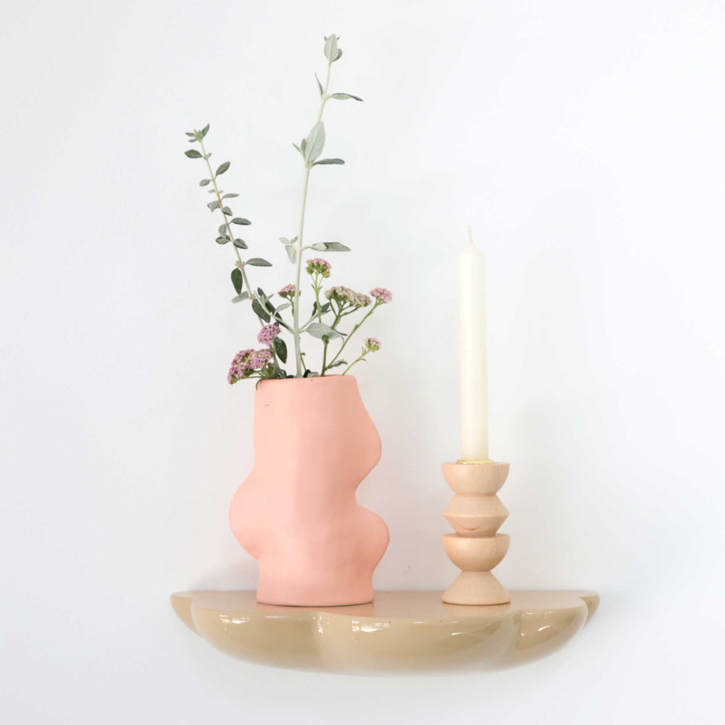 Fluxo Ceramic Vase - Medium Pink