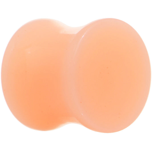 1/2 Light Peach Solid UV Acrylic Flesh Tone Saddle Plug Set