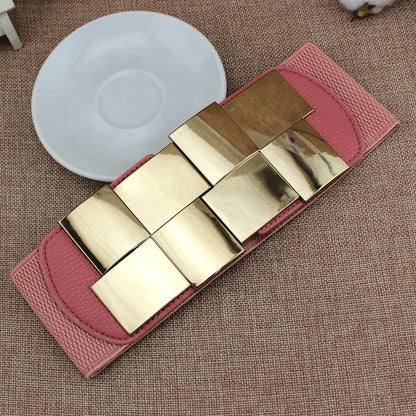 Metal Buckle Elastic Waistband