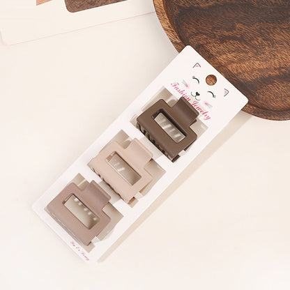 Coffee Color 3-Piece Barrette Set