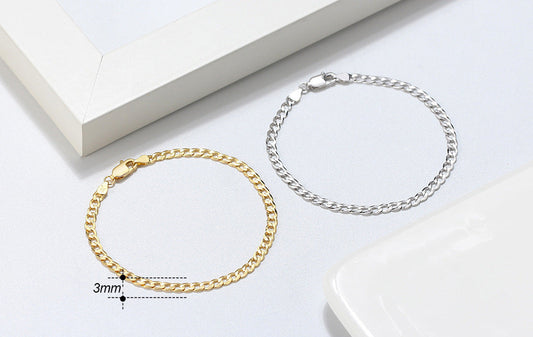 Sterling Silver Bracelet Car Flower Chain Trend