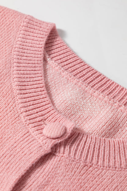 Valentine Heart Button Front Cardigan Sweater
