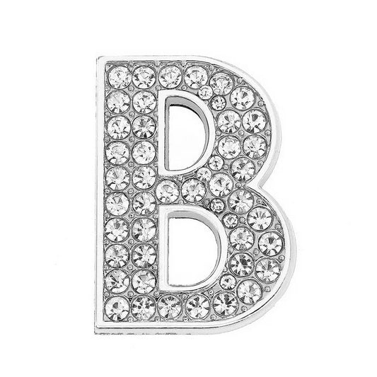 Chrome White Diamond Letters Pet Collar Beads