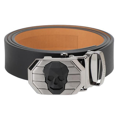 Korean Style Automatic Buckle Cowhide Belt