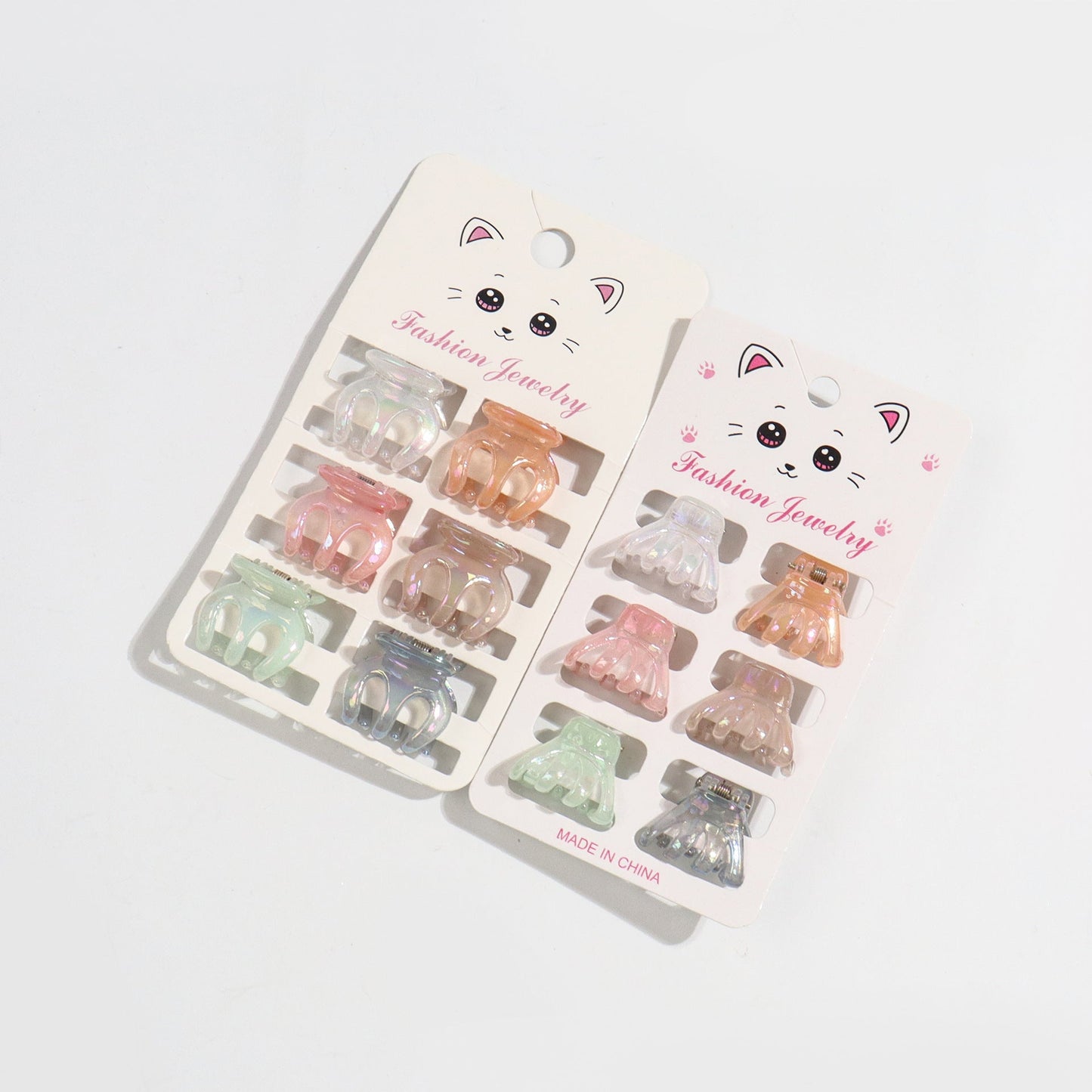 Korean Style Mini Claw Clip 6 Cards Jelly Color Barrettes