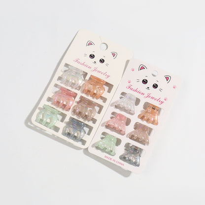 Korean Style Mini Claw Clip 6 Cards Jelly Color Barrettes