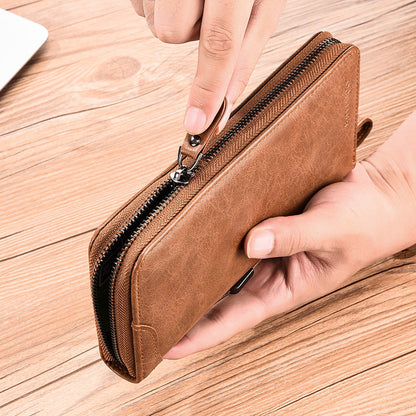 Multifunctional Men's Long Zip Wallet