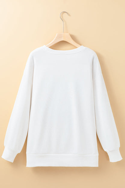 GAME DAY Tinsel Drop Shoulder Sweatshirt