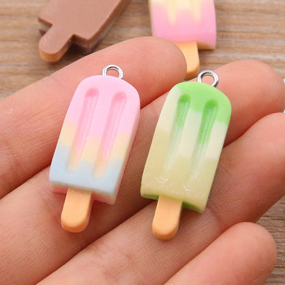 DIY Resin Gradient Popsicle Stick Pendant
