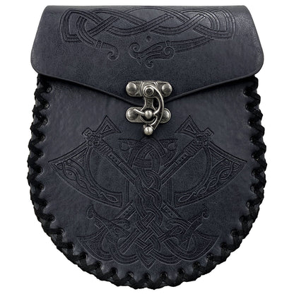 Vintage Viking Coin Purse: Medieval Belt Bag Style