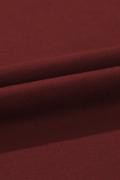 Solid Tied High-Waist Pleated Sweatpants