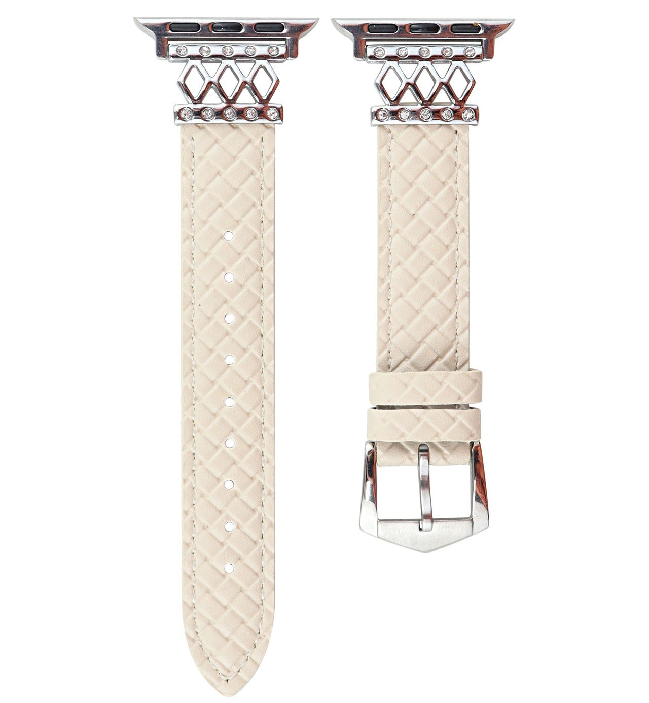 Diamond Design Leather Women's Watch Strap