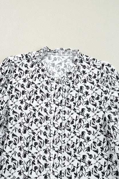 Floral Lace Puff Sleeve Top
