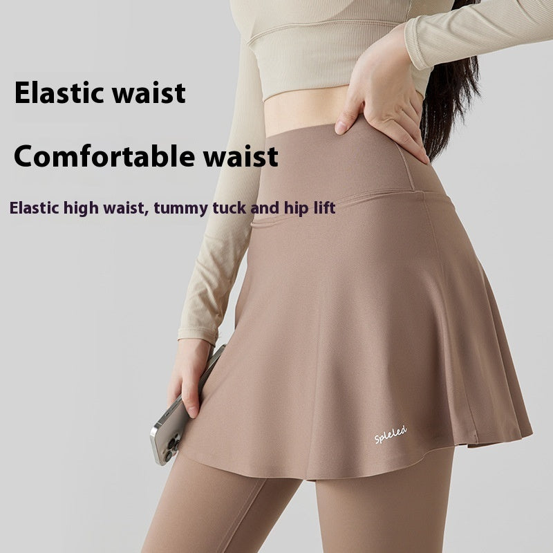 High Waist Yoga Culottes Skort