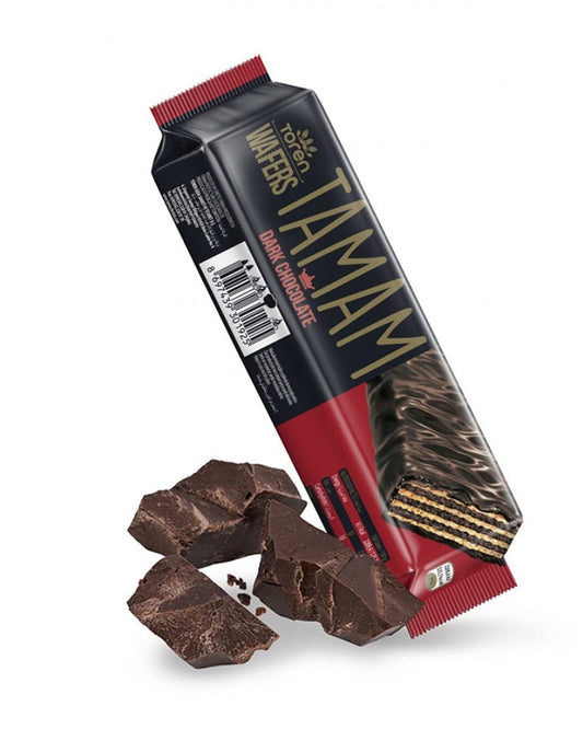 Tamam dark chocolate coated wafer with hazelnut cream 38g 24pk