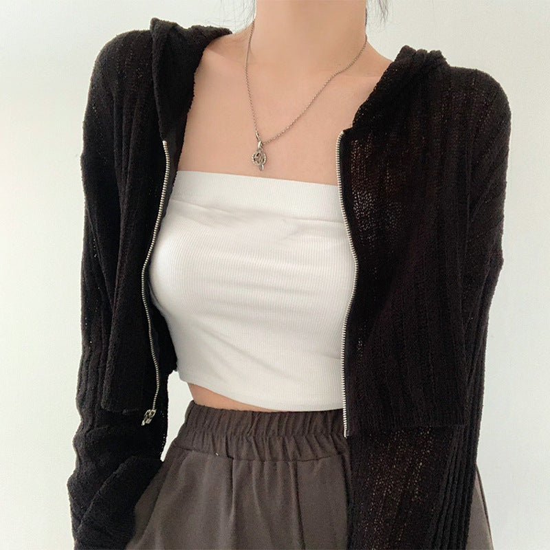 Fashion Solid Color Sweater Coat For Women