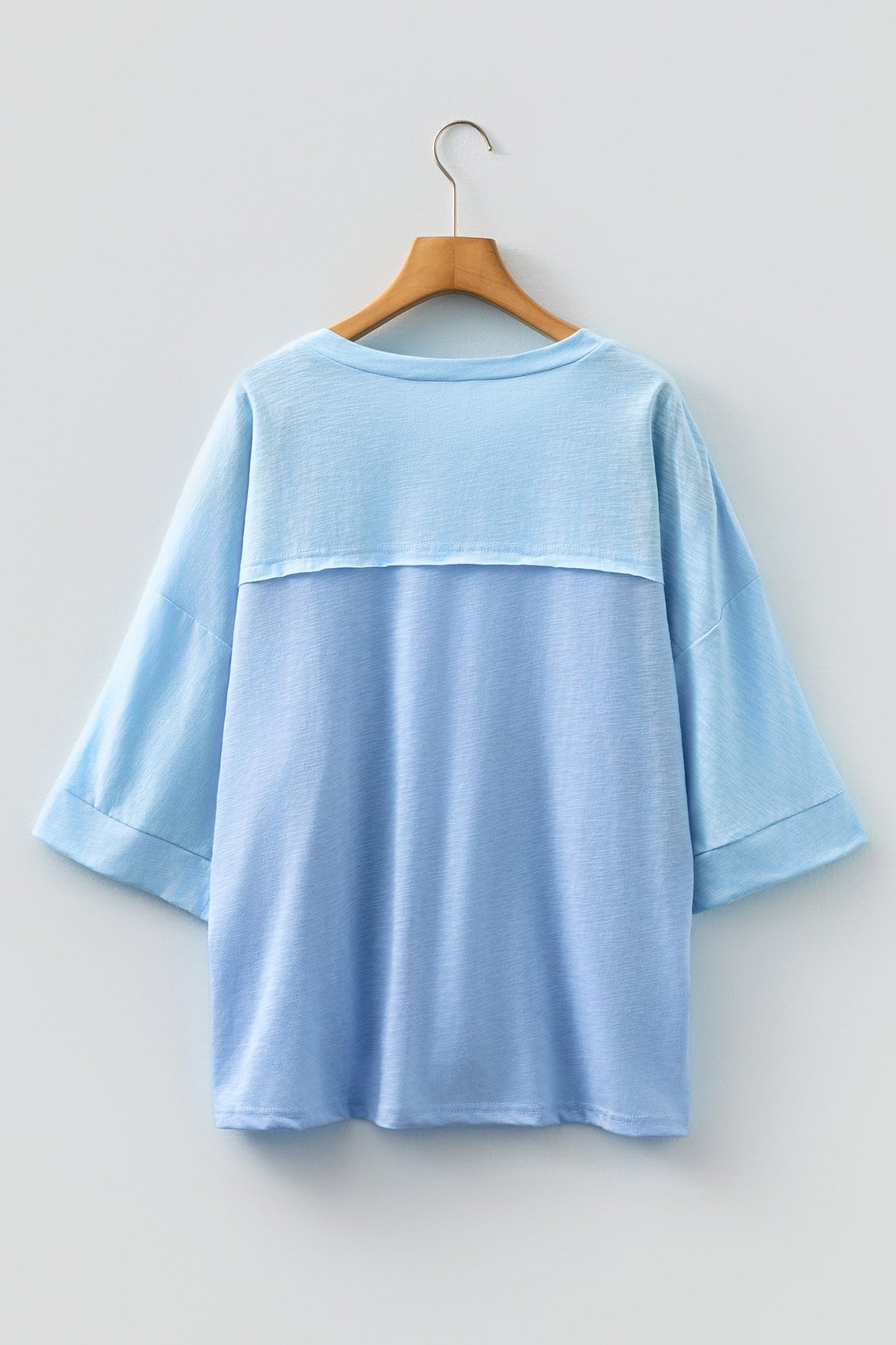 Flower Patch Exposed Seam Bracelet Sleeve T-Shirt
