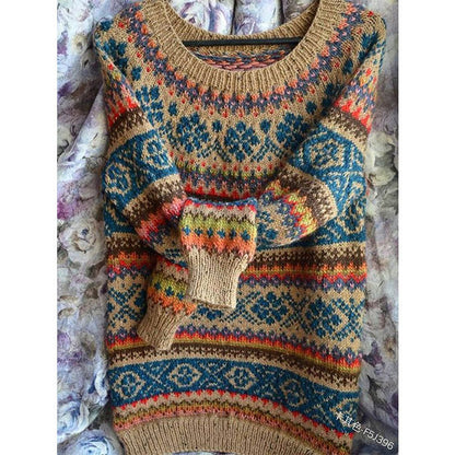 Women's Retro Casual Loose Long-sleeved Sweater