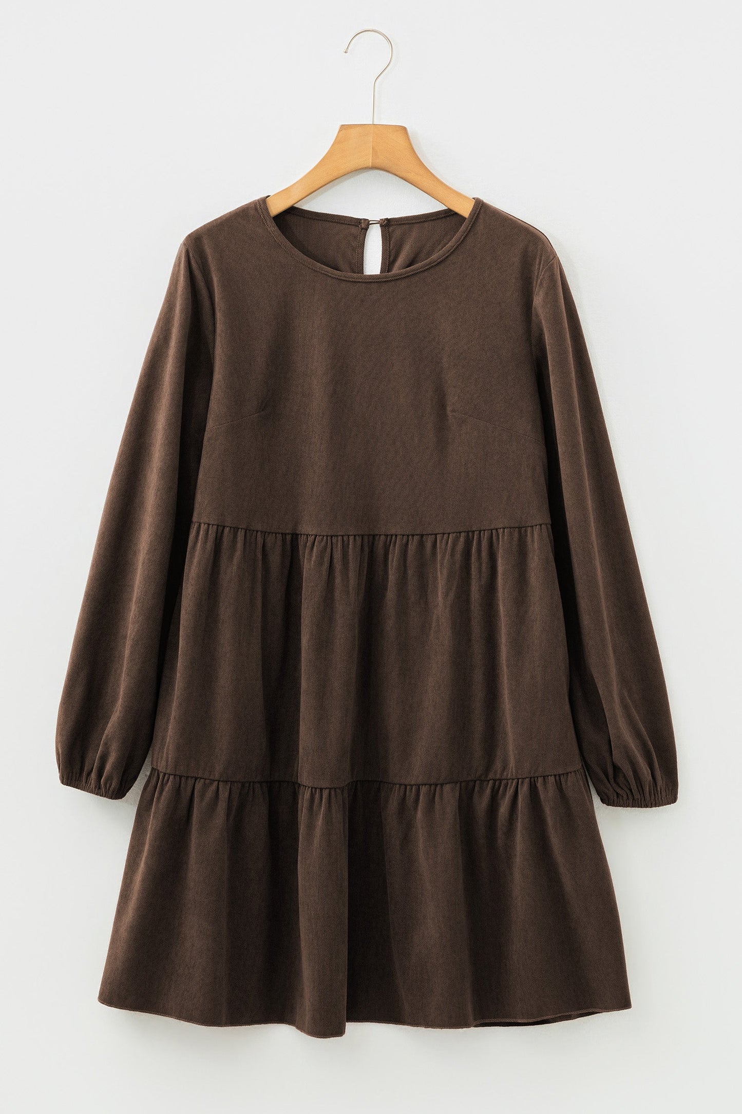 Lantern Sleeve Tiered Mini Dress