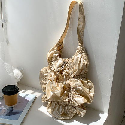 Pleated Large Capacity Shoulder Bag