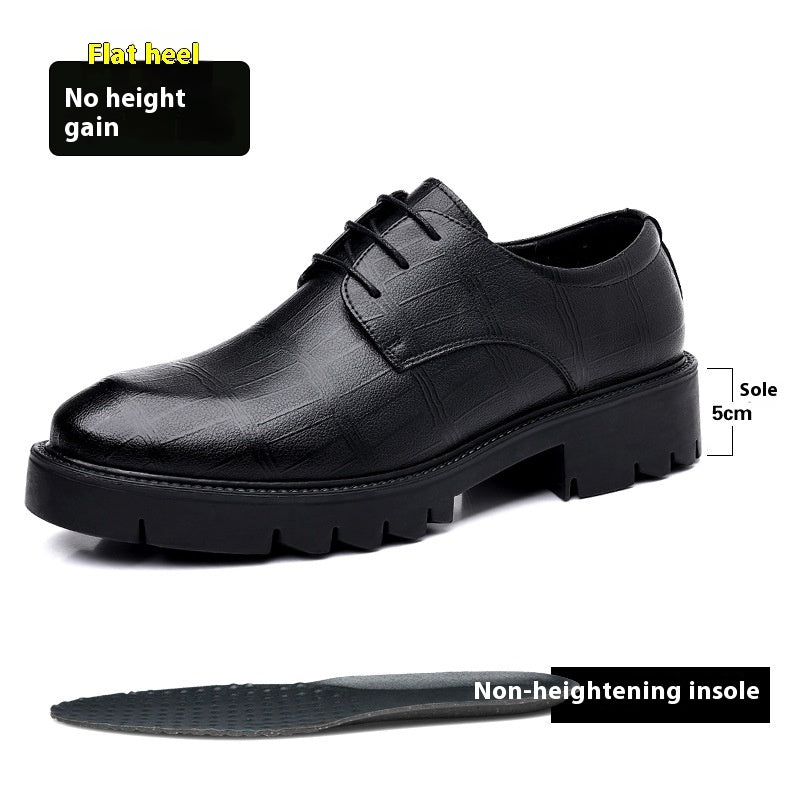 Men's Inner Height Increasing Business Casual Leather Shoes
