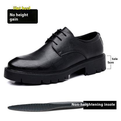 Men's Inner Height Increasing Business Casual Leather Shoes