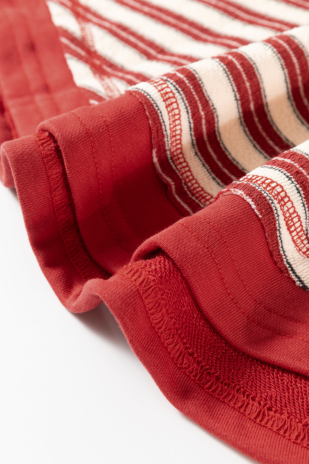 Stripe Buttoned Collared V-Neck Drop Shoulder Top