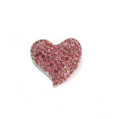 Vintage Rhinestone Heart-shaped Diamond Brooch