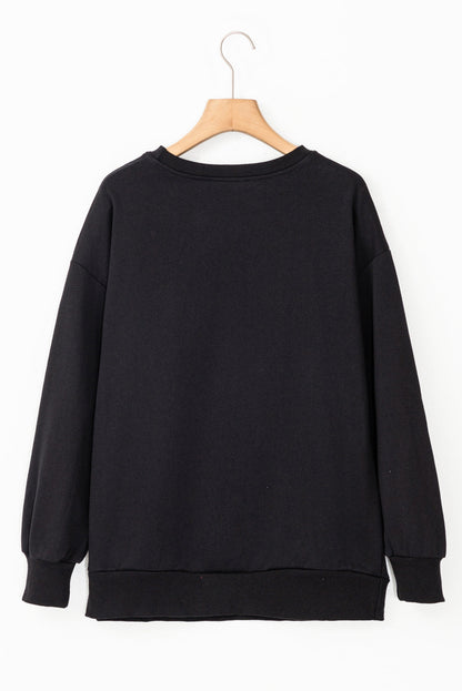 GAME DAY Tinsel Drop Shoulder Sweatshirt